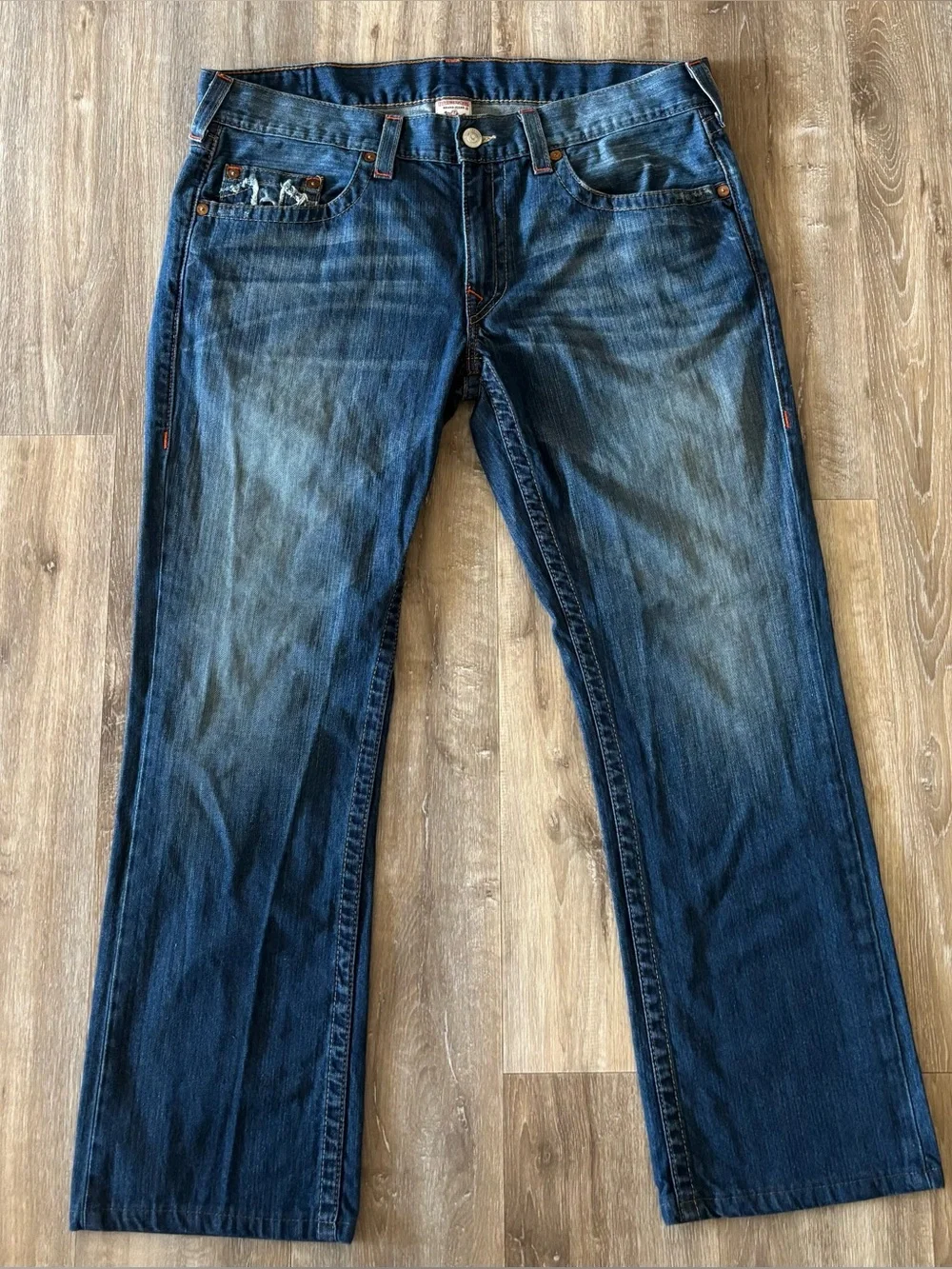 True Religion Horseshoe World Tour Section Straight Jeans Men’s 38x30 Y2K